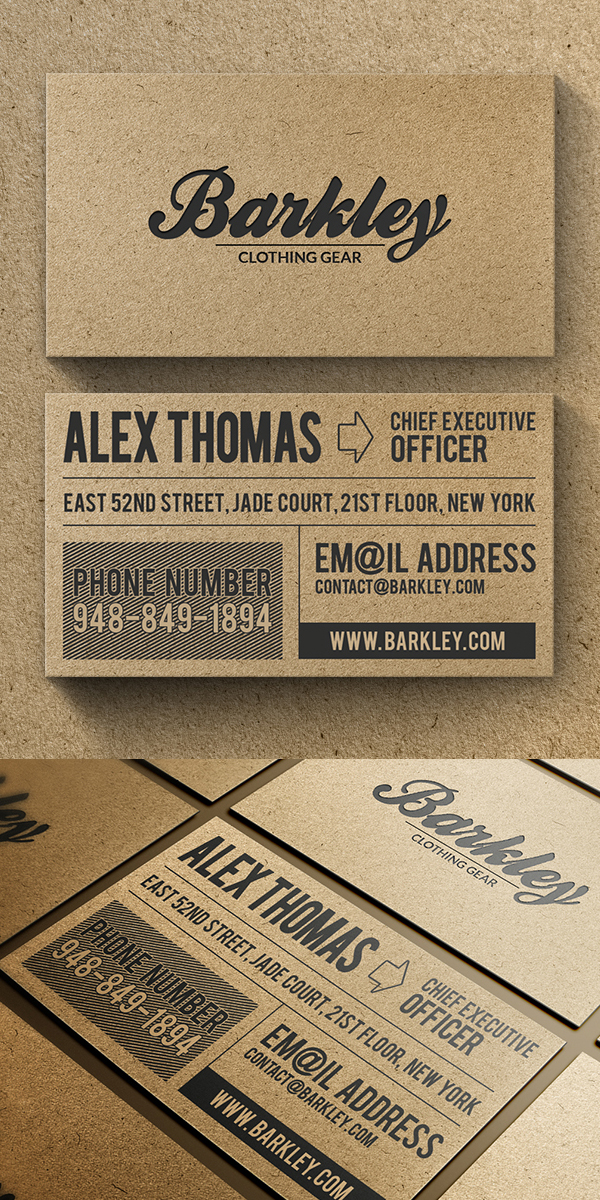 Kraft Paper Business Card