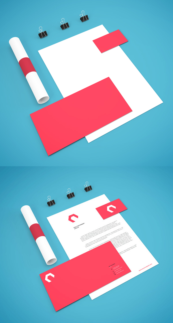 Free Branding Stationery Mockup Free Branding Stationery Mockup
