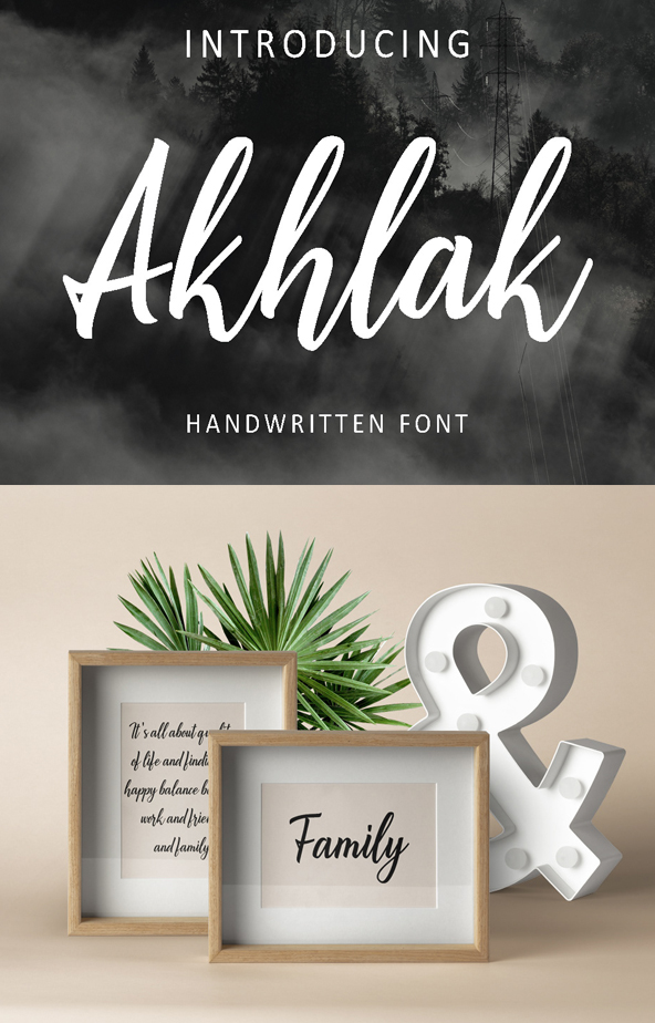 Akhlak Handwritten Free Font Akhlak Handwritten Free Font