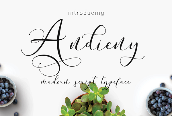 Andieny Script Free Font Andieny Script Free Font