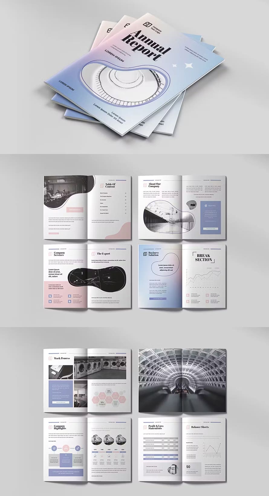 Modern Annual Report (20 Pages)