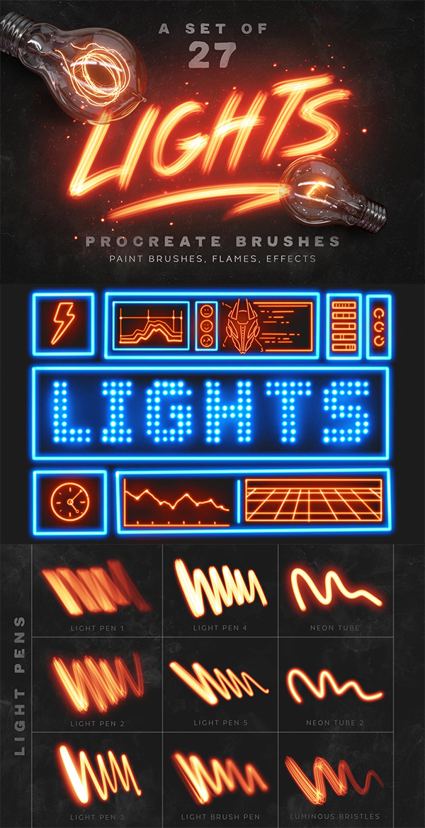 Lights Procreate Brushes