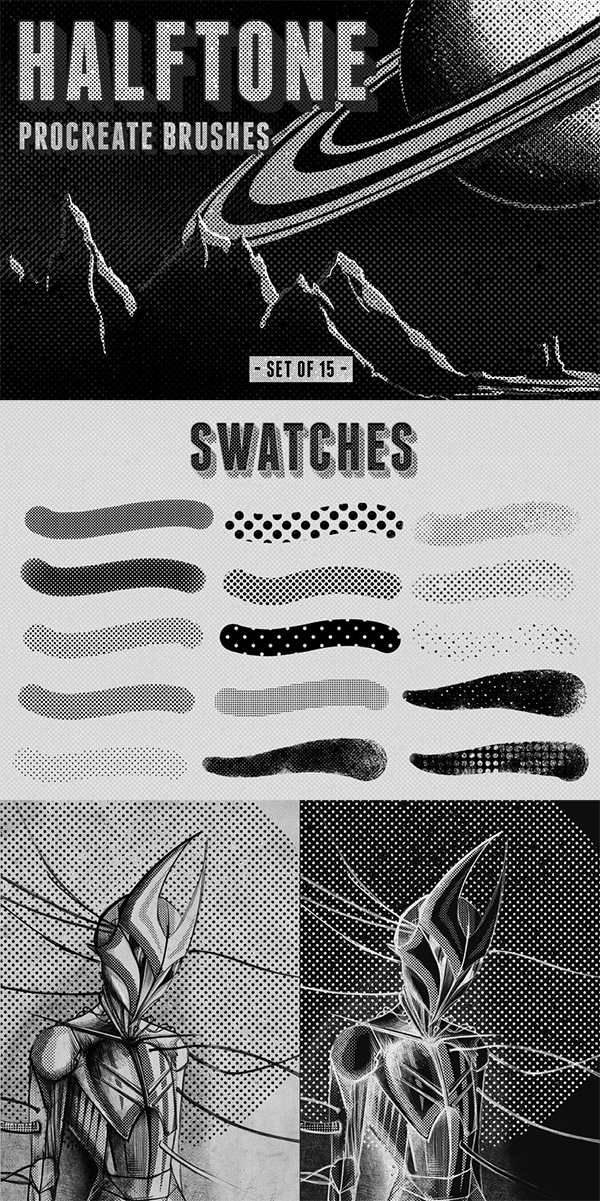 Halftone Procreate Brushes