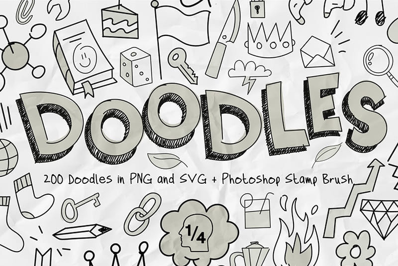 Doodles PNG SVG Brush