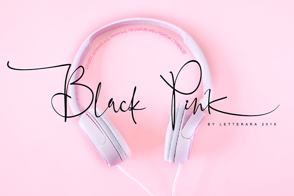 Black Pink Script Free Font Black Pink Script Free Font