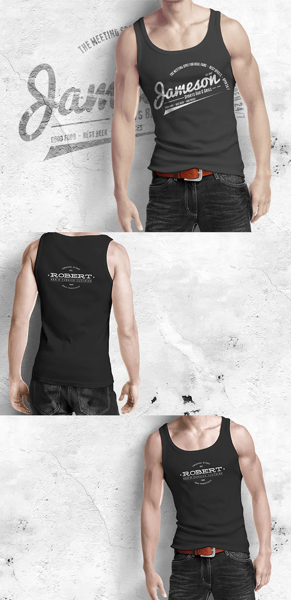 Man Tank Shirt Mockup
