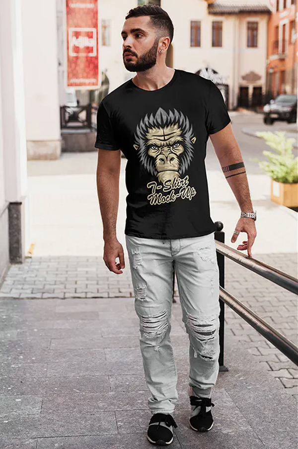 Stylish Man T-Shirt Mockup