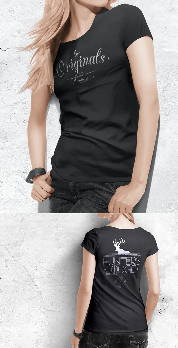 Woman t-shirt Mockup