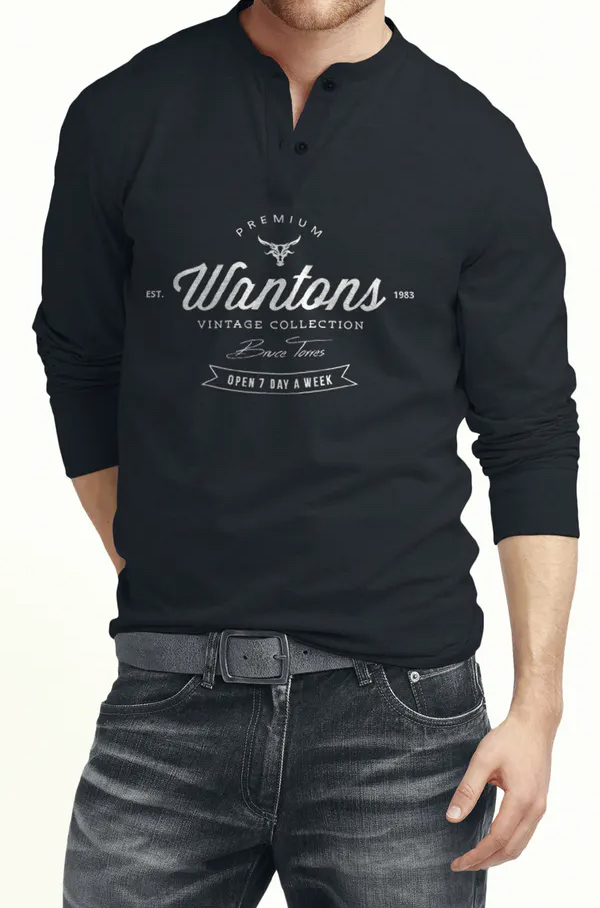 Man Longsleeve Shirt Mockup