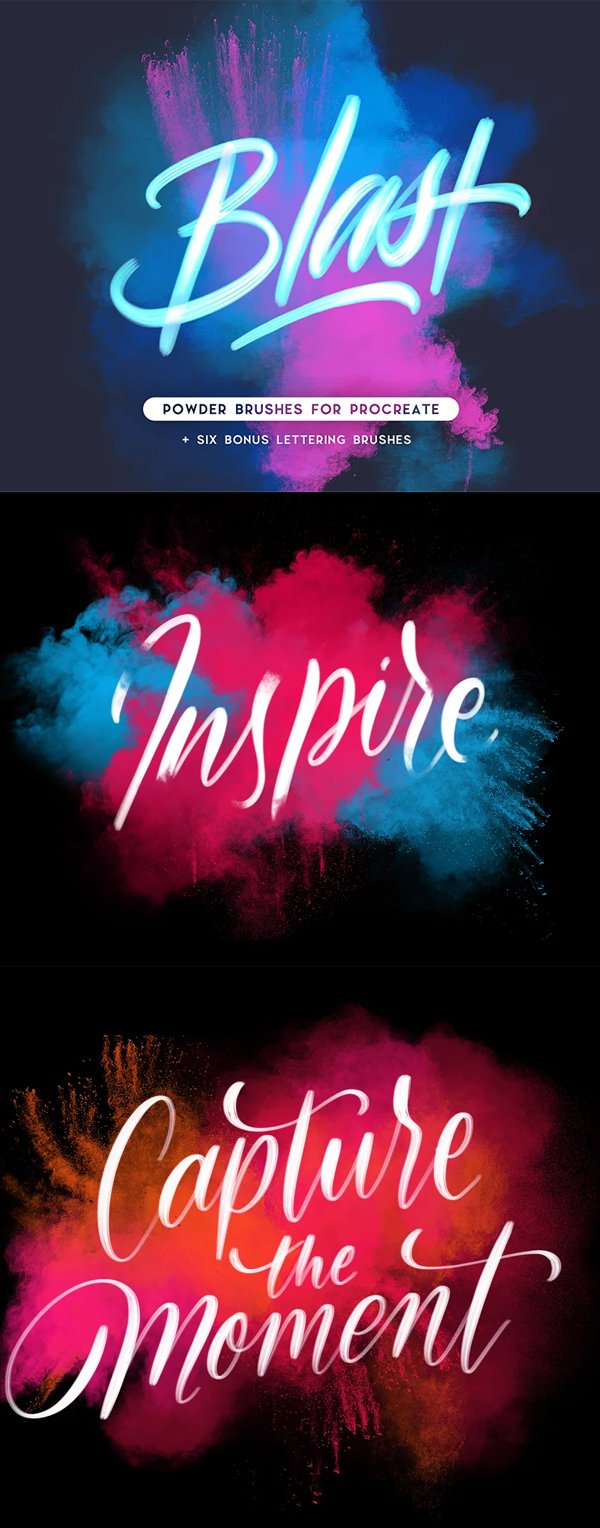 Blast Powder Brushes for Procreate