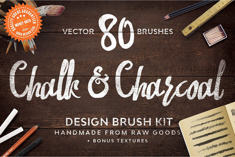Chalk & Charcoal Vector Brushes