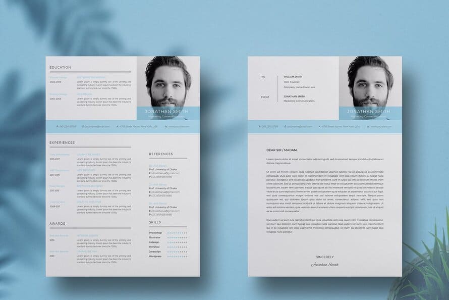 Clean Resume/cv With Ms Word Format