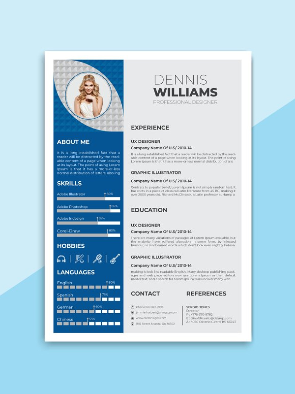 Modern Resume Template / CV