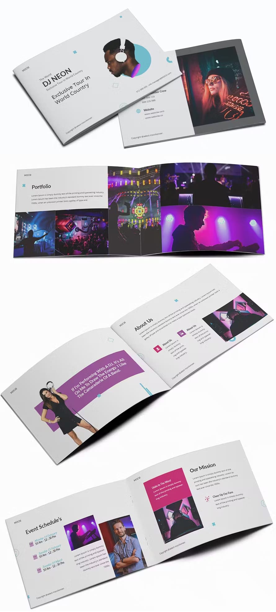 Dj A5 Brochure Template