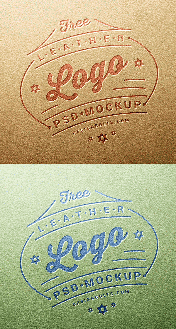 Free Leather Stamping Logo Mockup PSD Free Leather Stamping Logo Mockup PSD