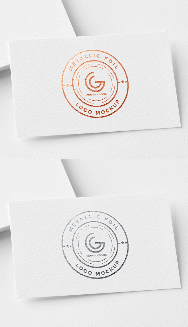 Free Metallic Foil Logo Mockup Free Metallic Foil Logo Mockup