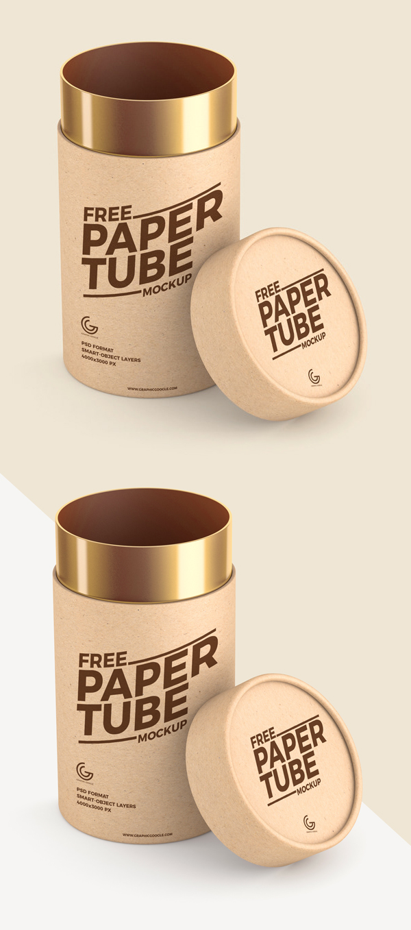 Free Paper Tube Mockup Free Paper Tube Mockup