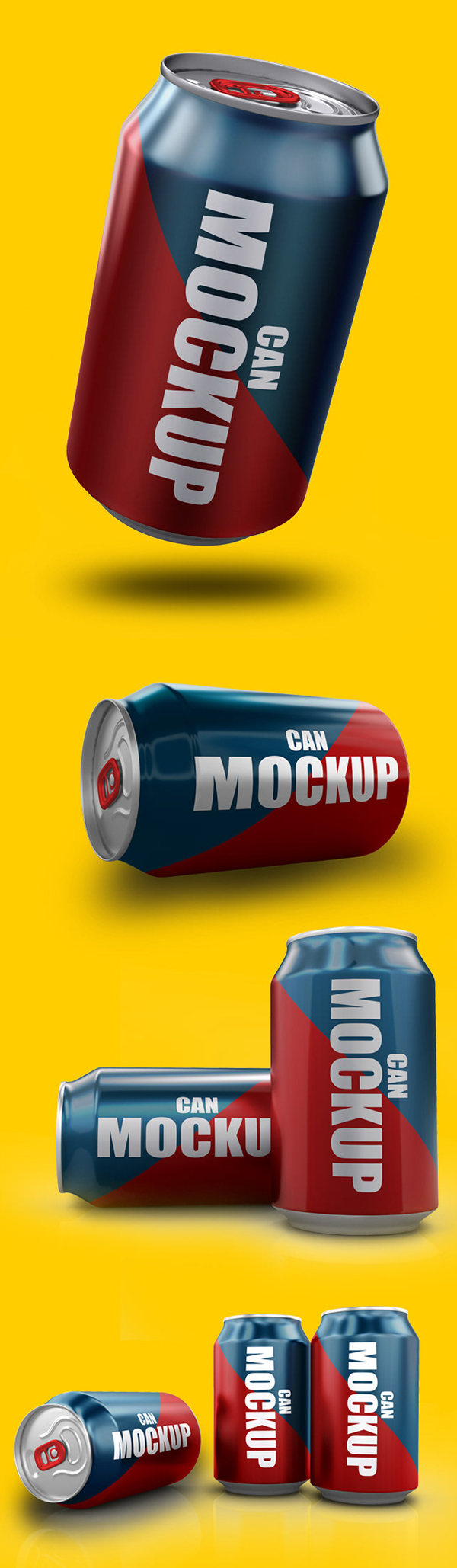 Free Soda Can PSD Mockup (7 PSD Files) Free Soda Can PSD Mockup (7 PSD Files)