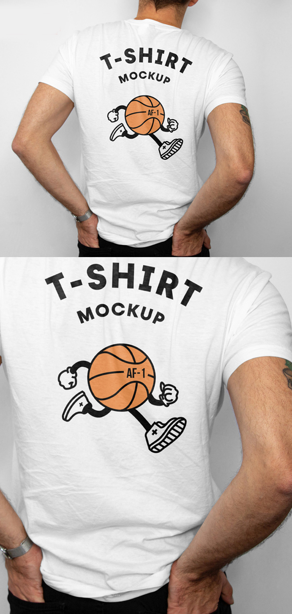 Free T Shirt Back Mockup Free T Shirt Back Mockup