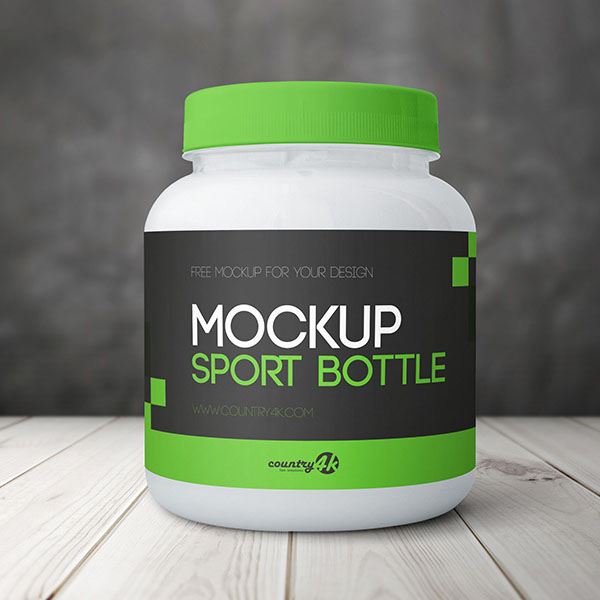 Free Sport Bottle PSD MockUp Free Sport Bottle PSD MockUp
