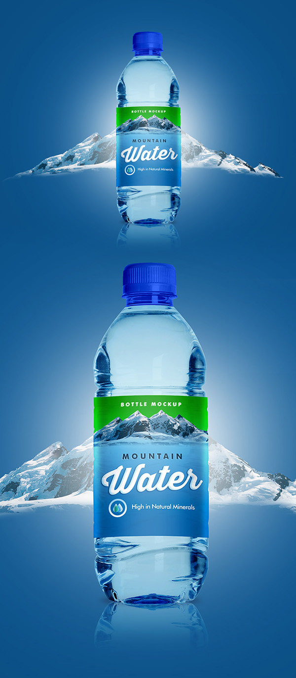 Free PET Water Bottle Mockup PSD Free PET Water Bottle Mockup PSD