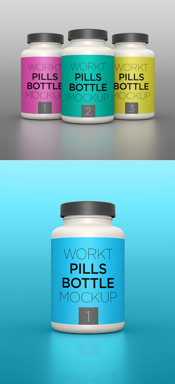 Free Pills Bottle mockup Free Pills Bottle mockup