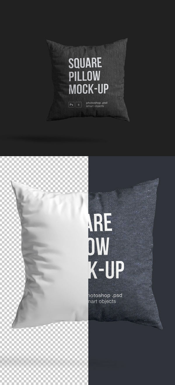 Free Square Pillow Mockup Free Square Pillow Mockup