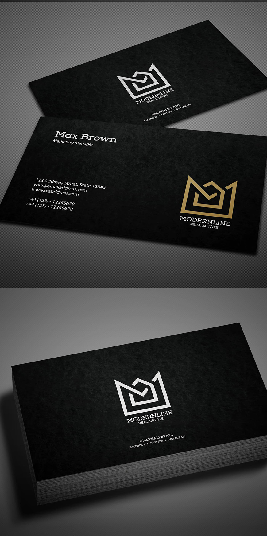 Free Real Estate Business Card Psd Template
