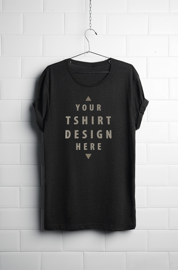 Free Realistic Hanging T-Shirt Mockup PSD