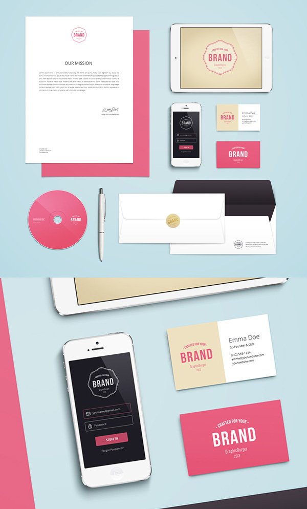 Free Branding Identity Mockup PSD Free Branding Identity Mockup PSD