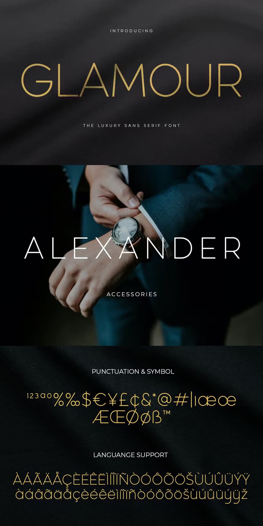Glamour Luxury Sans Serif Font