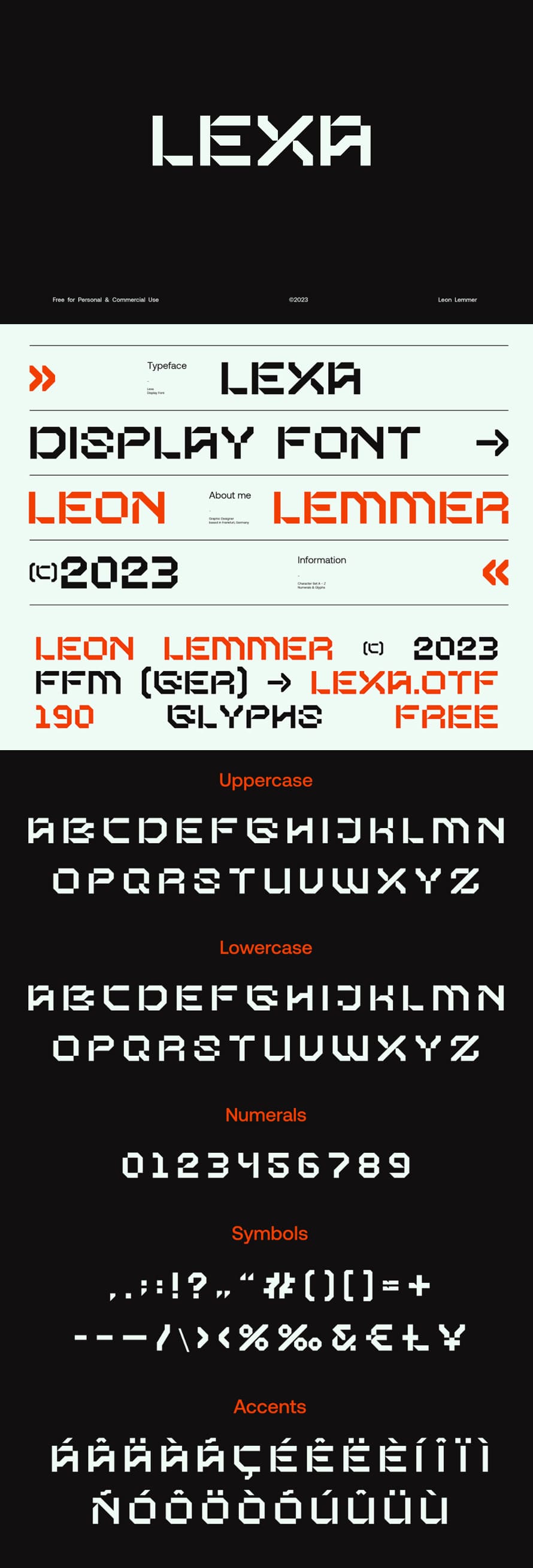 Lexa Display Font Free Font