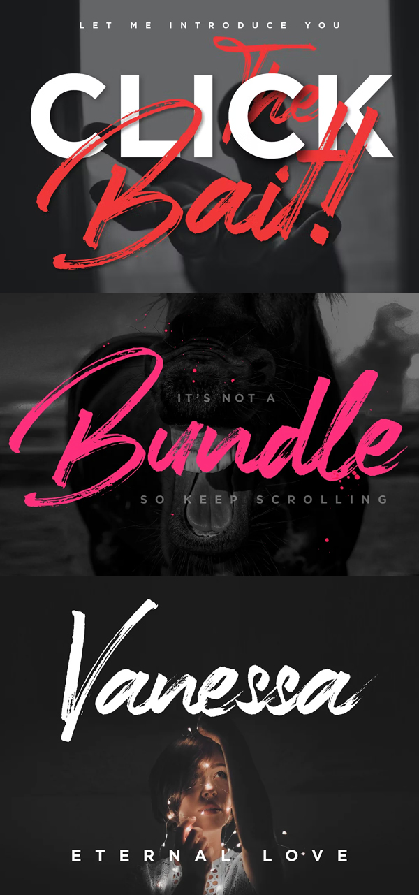 Clickbait - Brush Logo Font Free Font