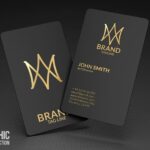 Free Black Business Card Mockup