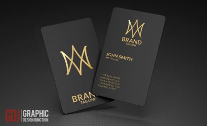 Free Black Business Card Mockup