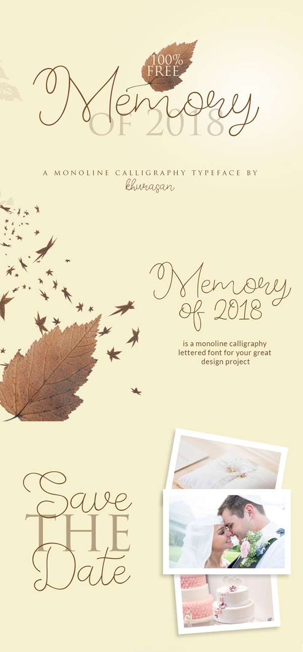 Memory of 2018 Free Font Memory of 2018 Free Font
