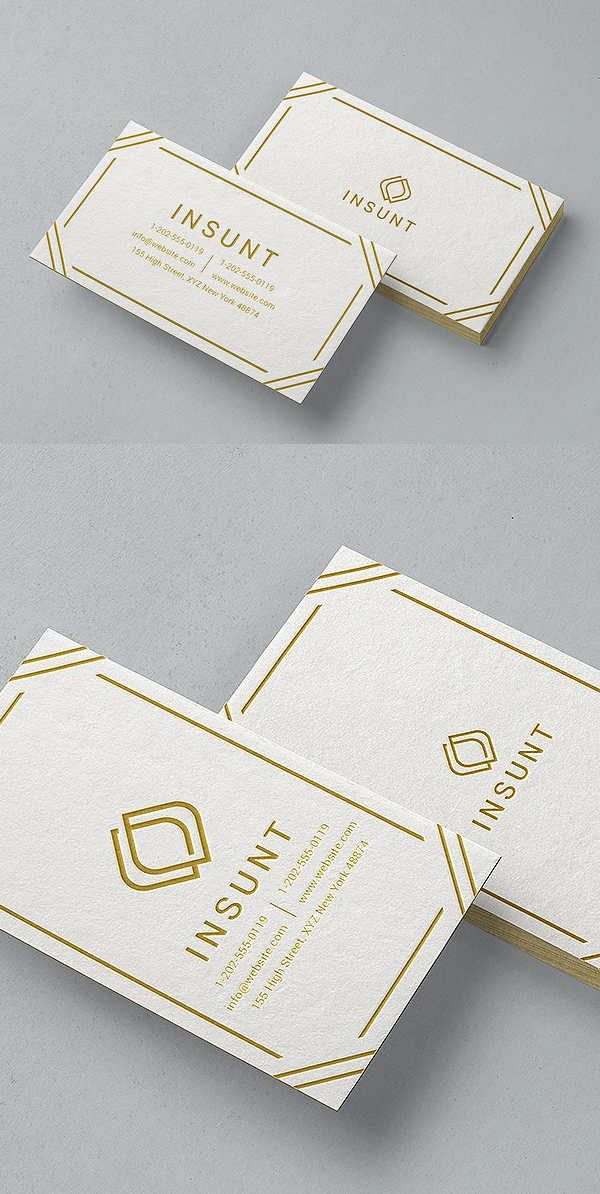 Minimal Gold Business Card