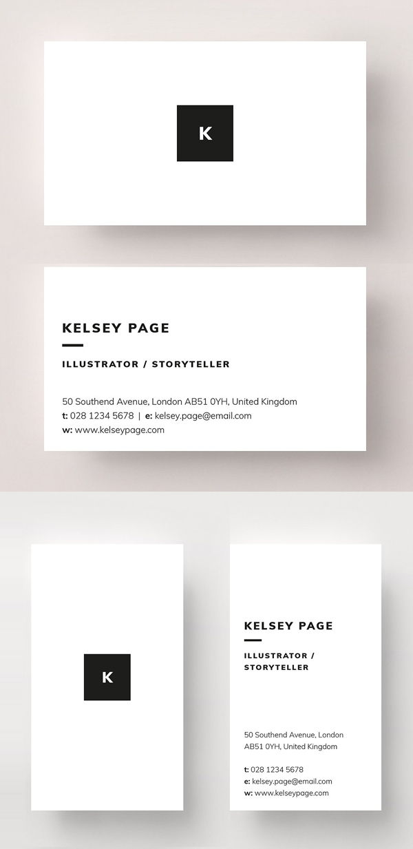 White Minimal Business Card