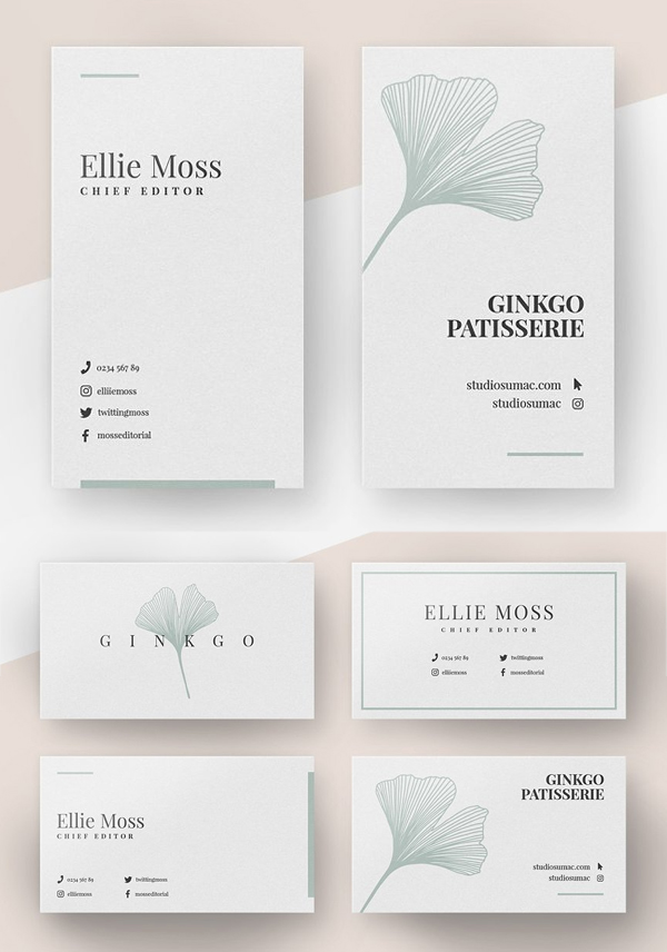 Ginkgo Business Card Template