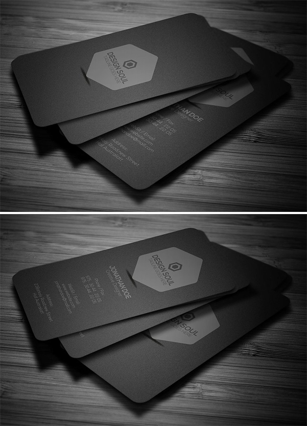 Minimal Dark Business Card