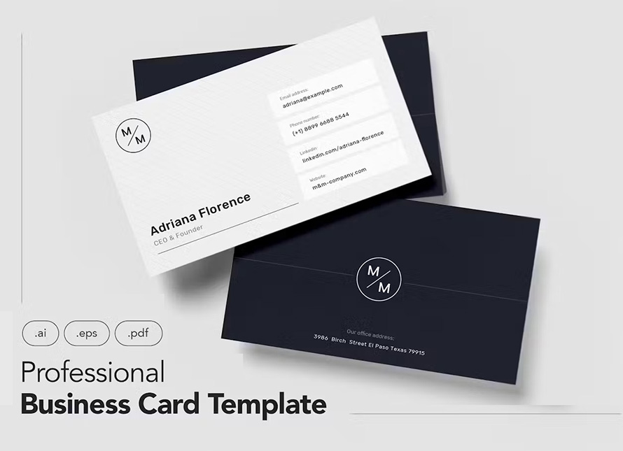 Professional Minimalist Business Card