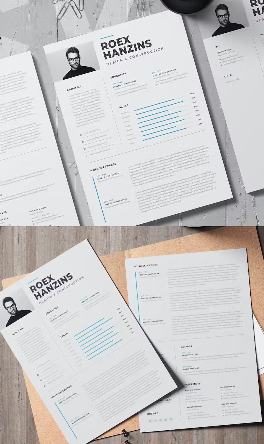 Minimal Resume Template Design