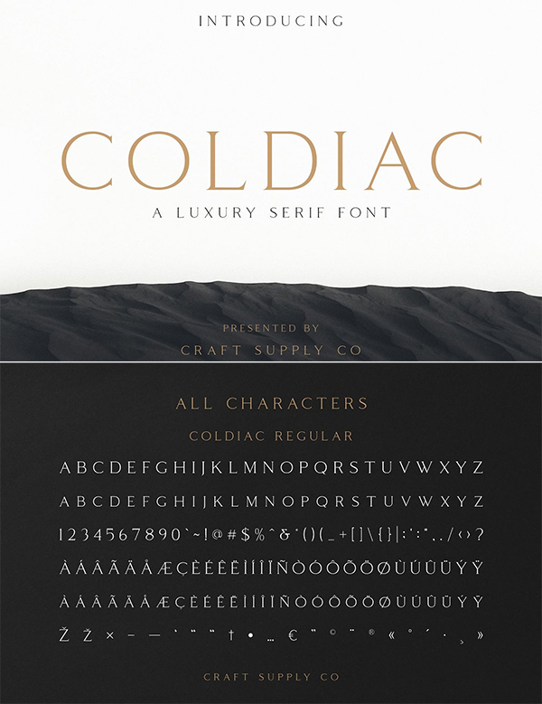 Coldiac - Luxury Serif Font