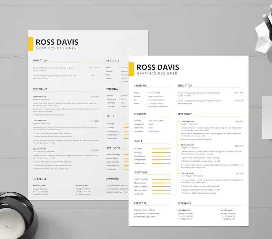 Modern Cv Resume Template