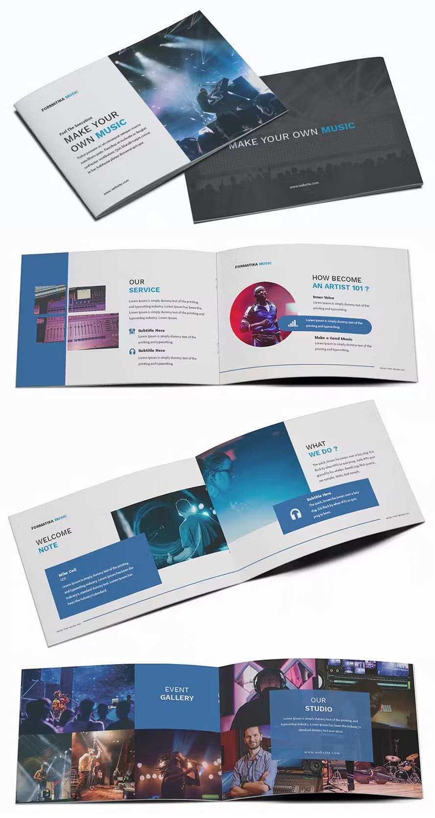 Music A5 Brochure Template