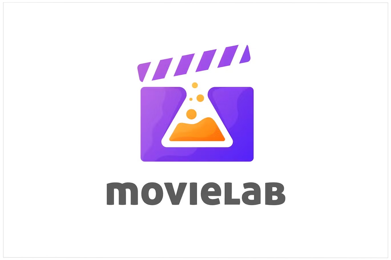 Negative Space Lab Flask And Clapper Board Logo