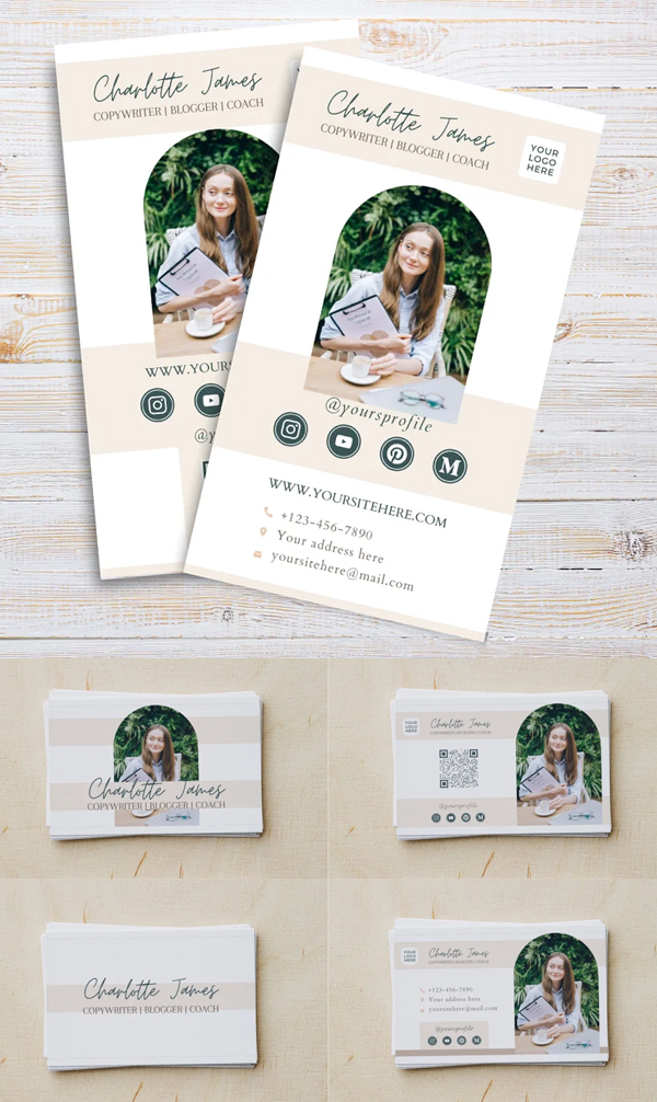 Coach Business Card Canva Template