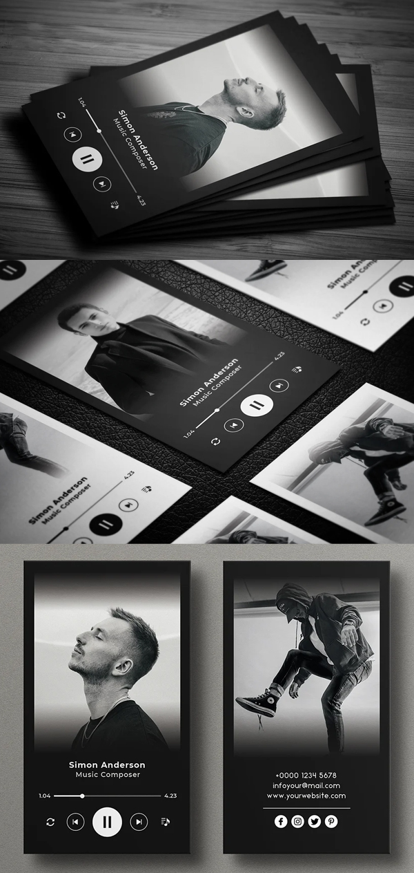 Music Studio Business Card Design