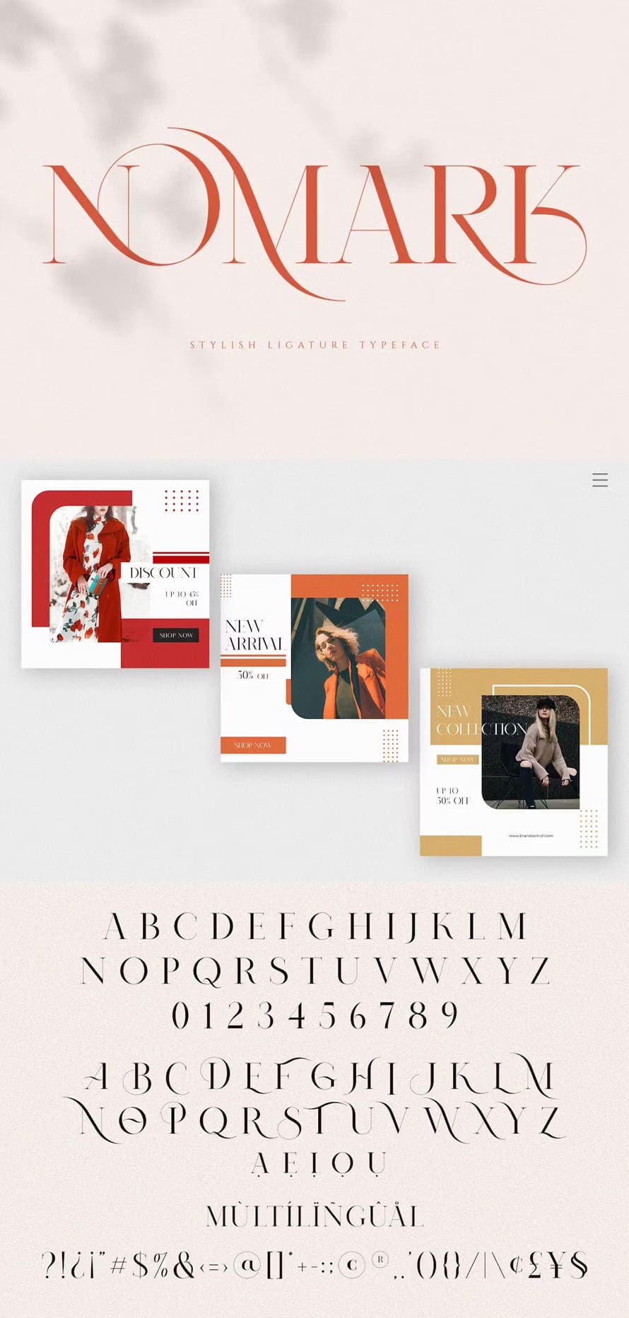 Nomark Ligature Typeface