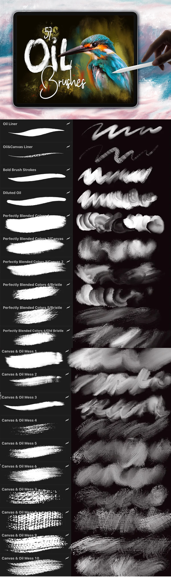 Oil Brushes for Procreate